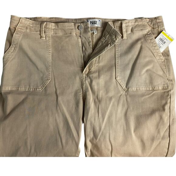 Paige Mayslie Straight Ankle Jeans | Womens 34, Vtg Warm Sand NEW - Picture 12 of 15